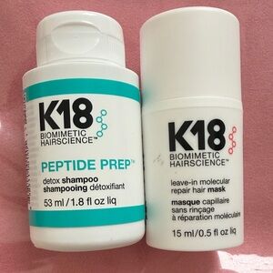 🆕 K 18 Biomimetic Hairscience Detox Shampoo and leave-in molecular repair mask